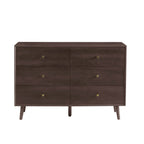 Dusklia - Heidi Oak 6 Drawer Chest - Walnut