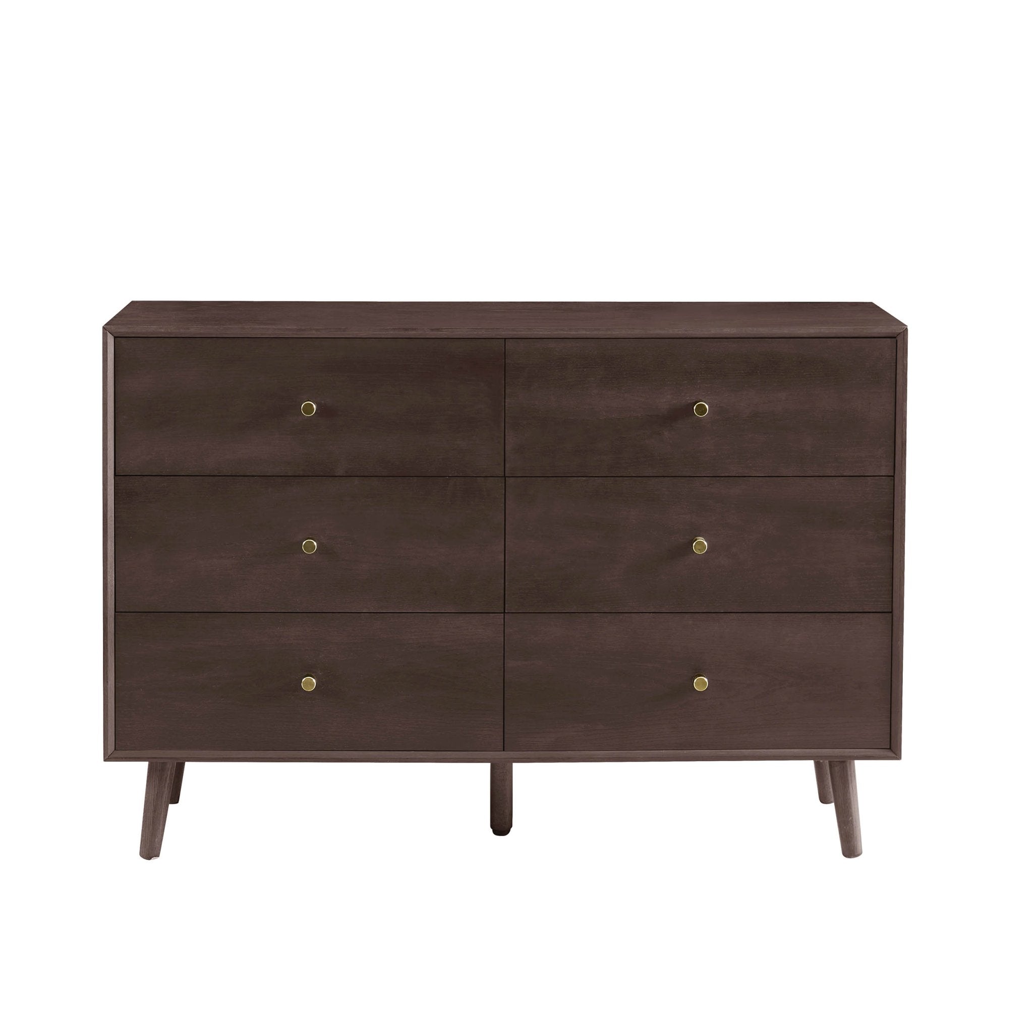 Dusklia - Heidi Oak 6 Drawer Chest - Walnut