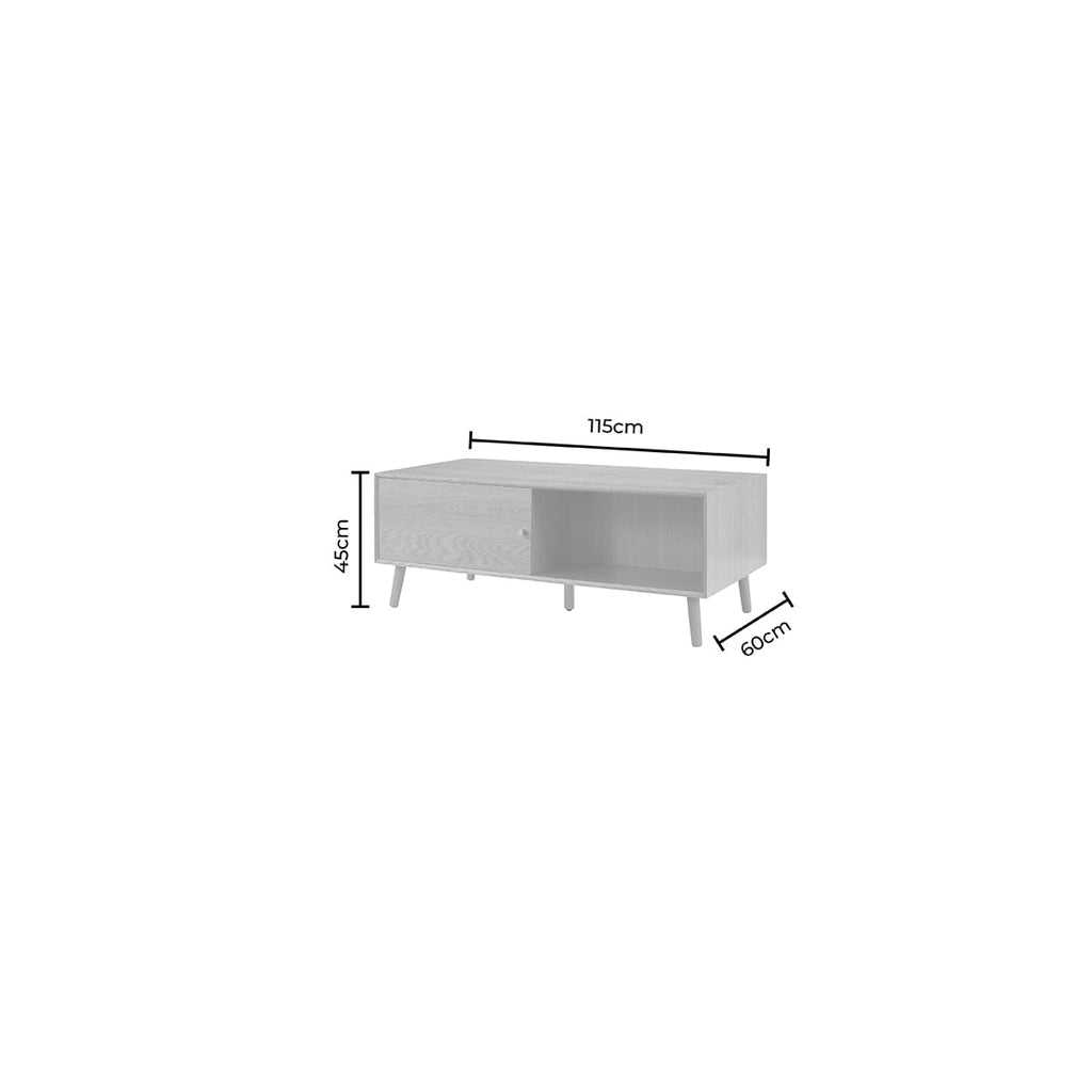 Dusklia - Heidi Oak Coffee Table - Walnut