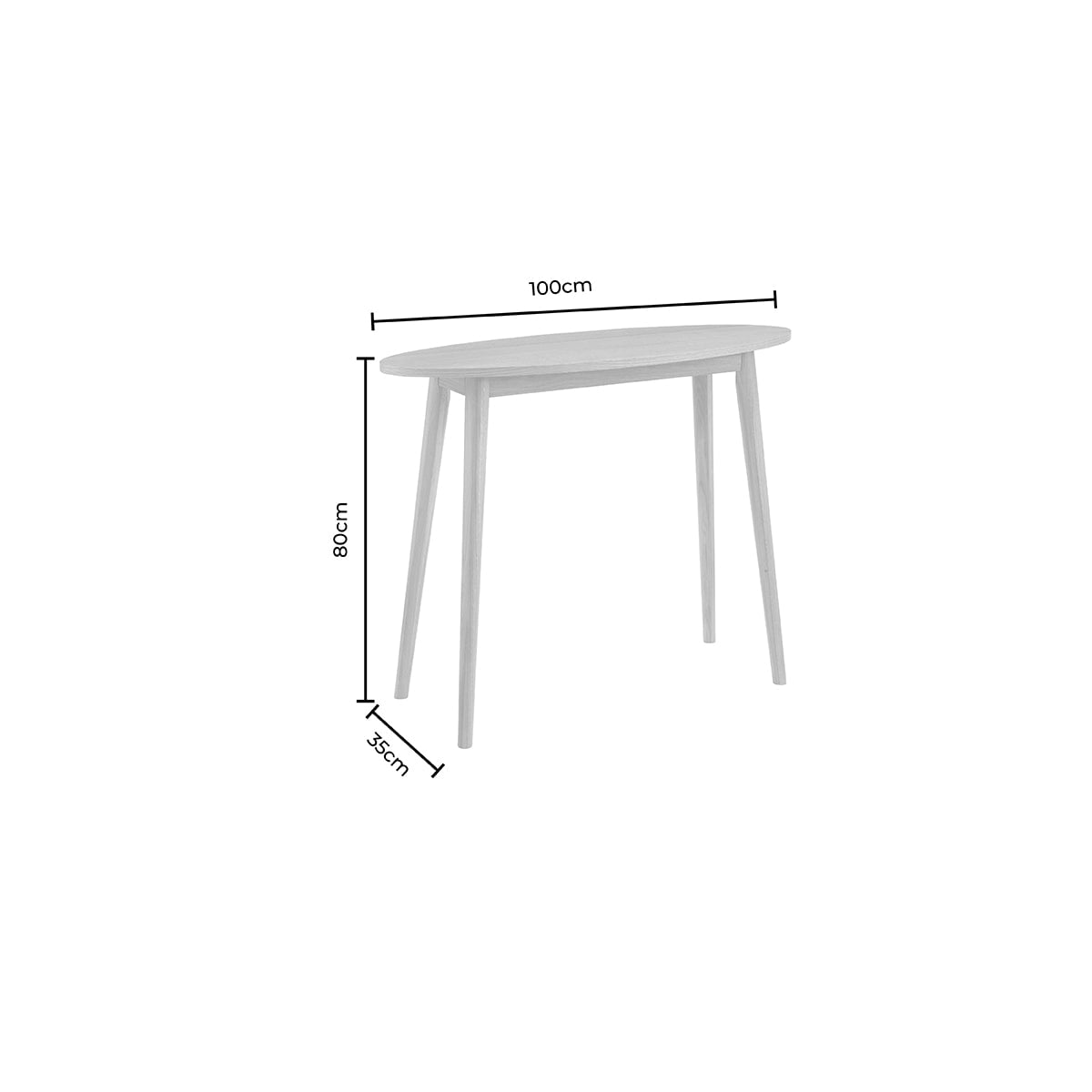 Dusklia - Heidi Oak Console Table - Walnut