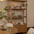 Dusklia - Heidi Oak Display Cabinet - Light Wood