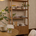 Dusklia - Heidi Oak Display Cabinet - Light Wood