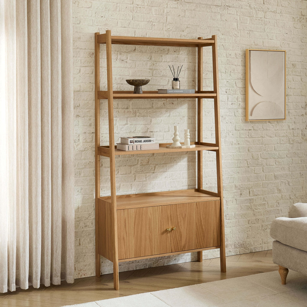 Dusklia - Heidi Oak Display Cabinet - Light Wood