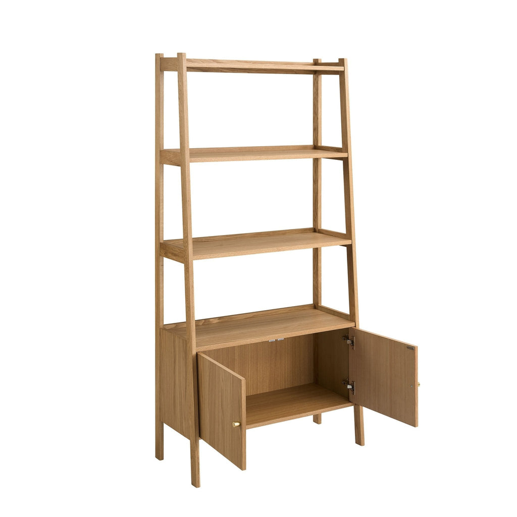 Dusklia - Heidi Oak Display Cabinet - Light Wood
