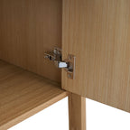Dusklia - Heidi Oak Display Cabinet - Light Wood