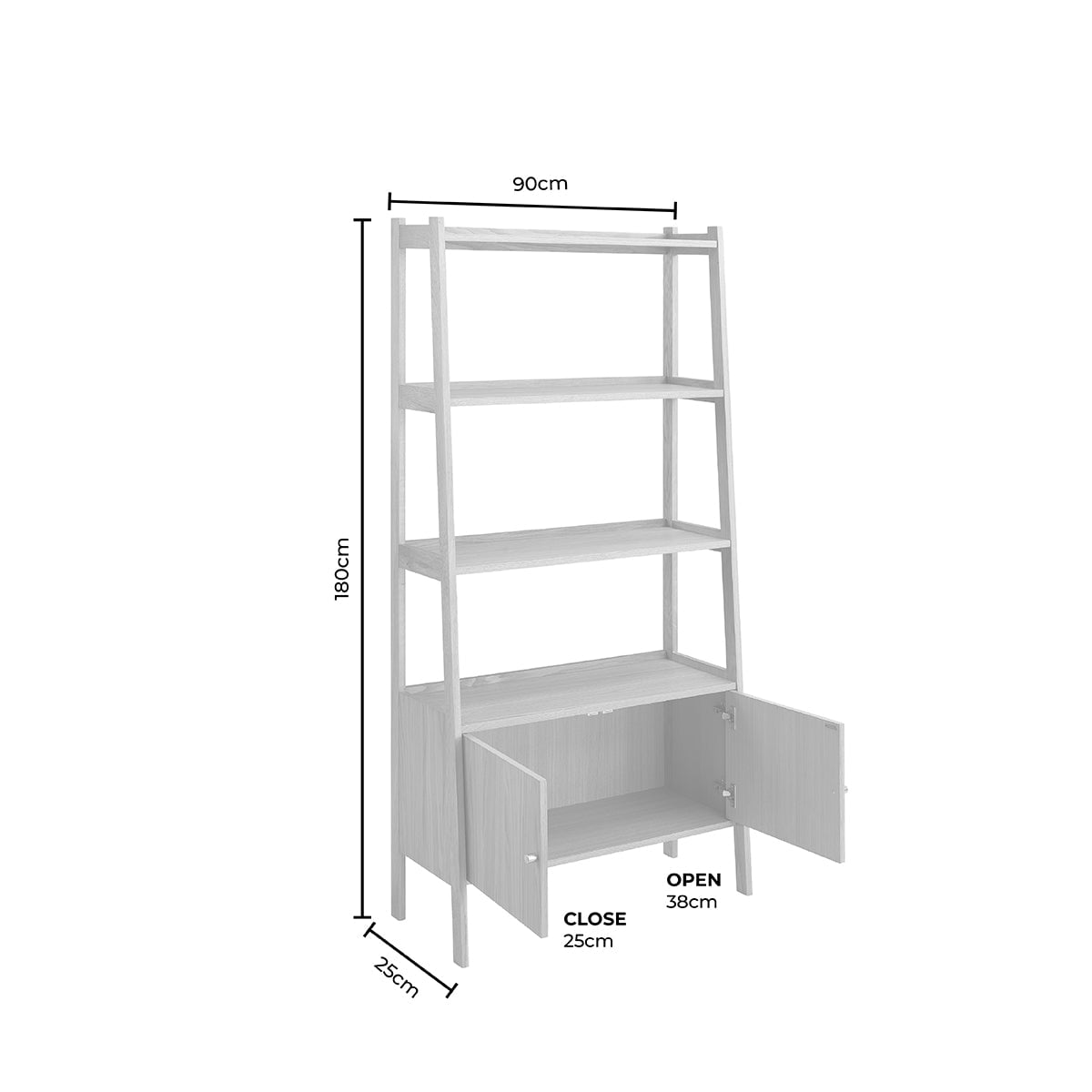 Dusklia - Heidi Oak Display Cabinet - Light Wood