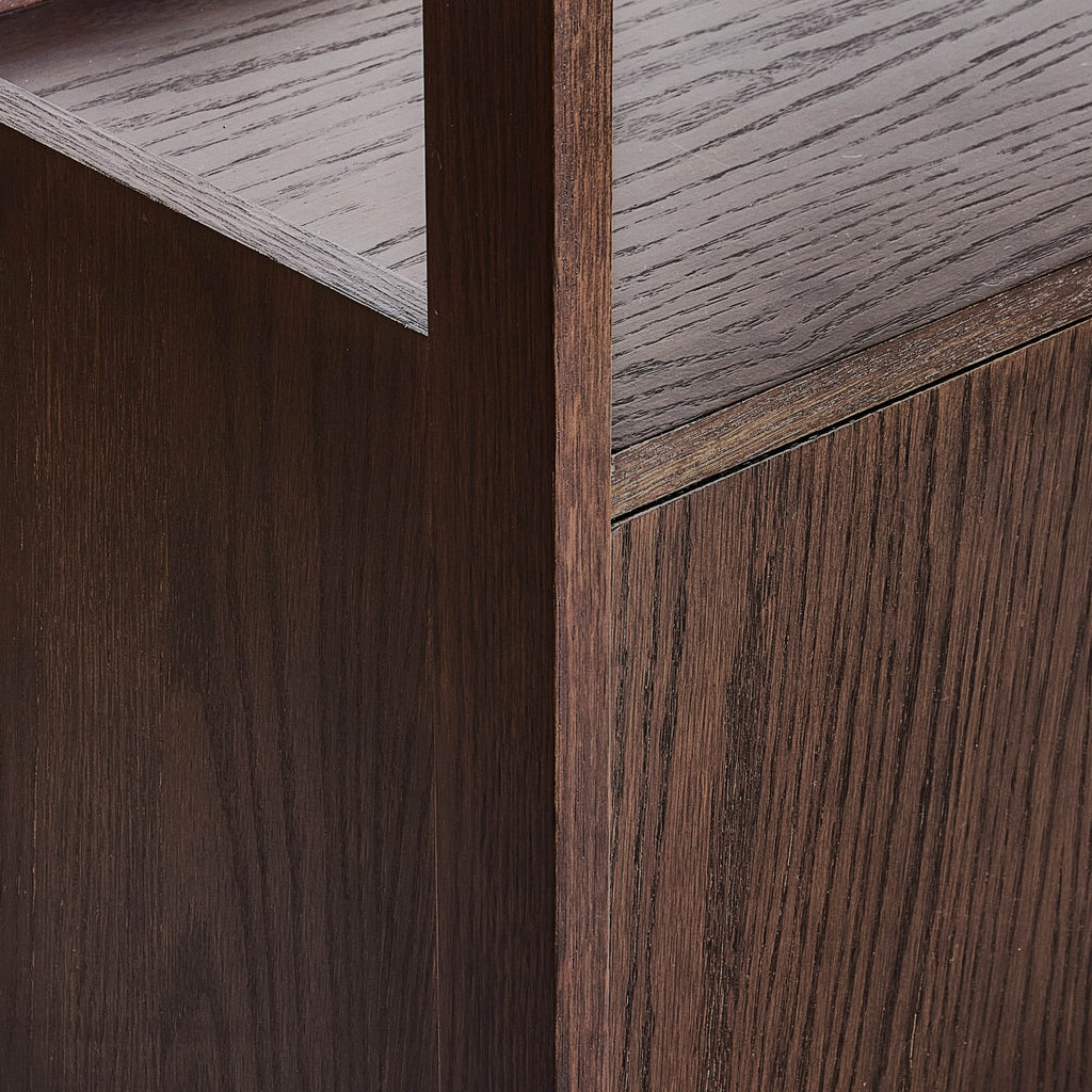 Dusklia - Heidi Oak Display Cabinet - Walnut