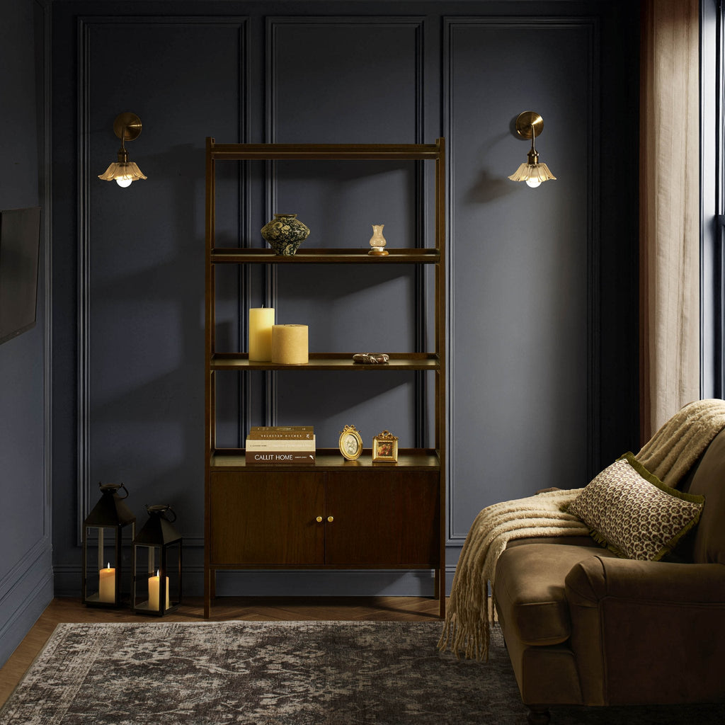 Dusklia - Heidi Oak Display Cabinet - Walnut