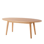 Dusklia - Heidi Solid Oak Oval Coffee Table - Light Wood