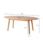 Dusklia - Heidi Solid Oak Oval Coffee Table - Light Wood