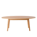 Dusklia - Heidi Solid Oak Oval Coffee Table - Light Wood