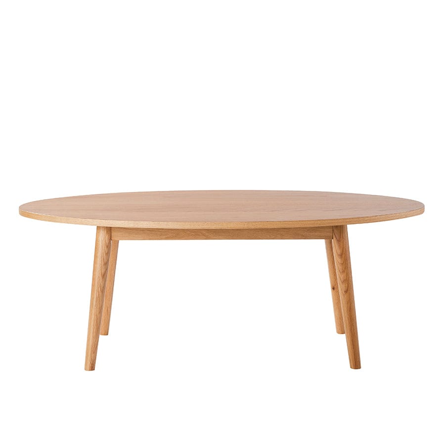 Dusklia - Heidi Solid Oak Oval Coffee Table - Light Wood
