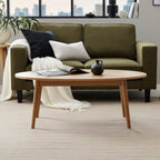 Dusklia - Heidi Solid Oak Oval Coffee Table - Light Wood