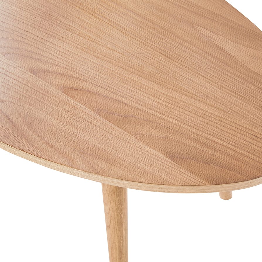 Dusklia - Heidi Solid Oak Oval Coffee Table - Light Wood