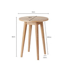 Dusklia - Heidi Solid Oak Round Side Table - Light Wood