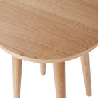 Dusklia - Heidi Solid Oak Round Side Table - Light Wood