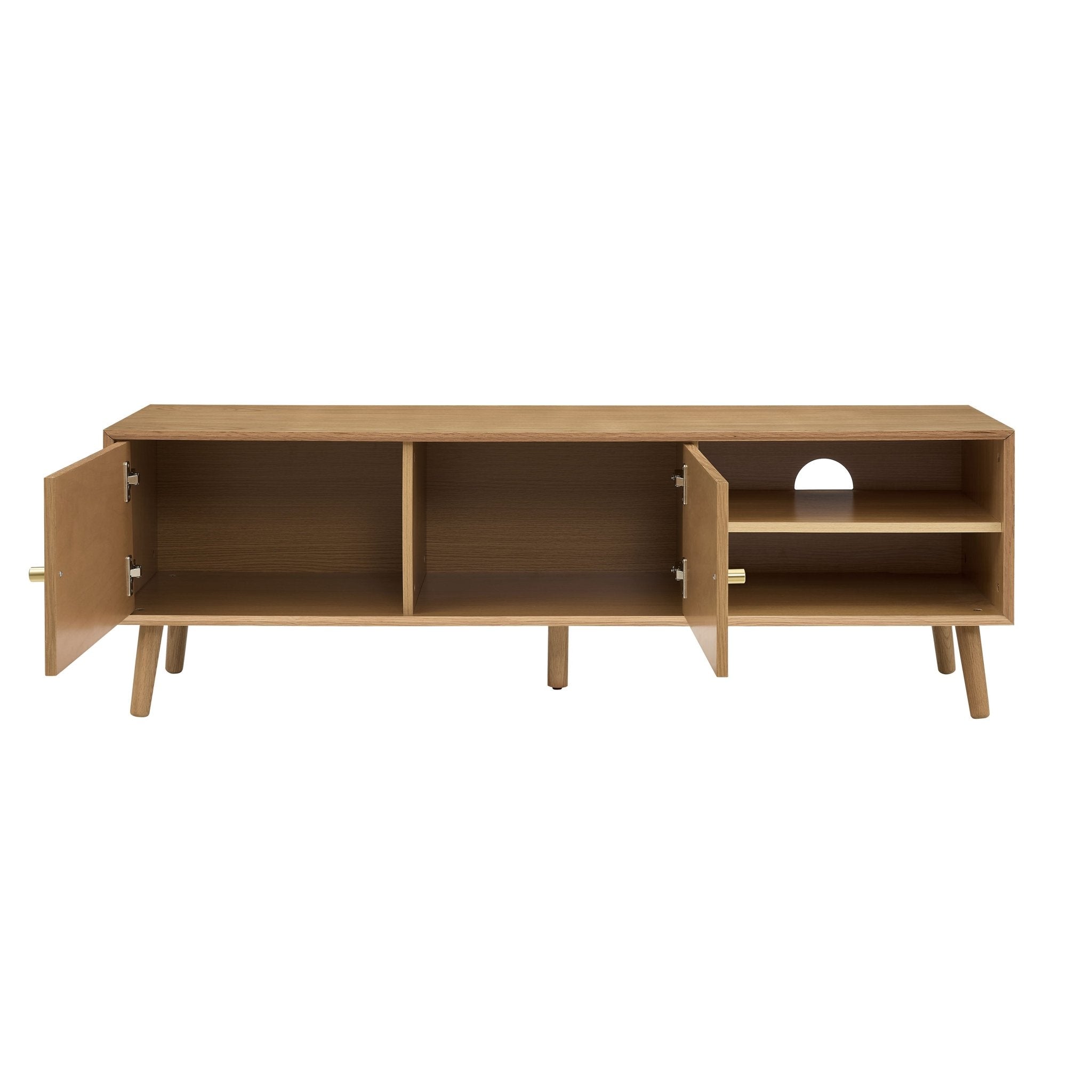 Dusklia - Heidi Oak Tv Unit for TVs up to 60 - Light Wood