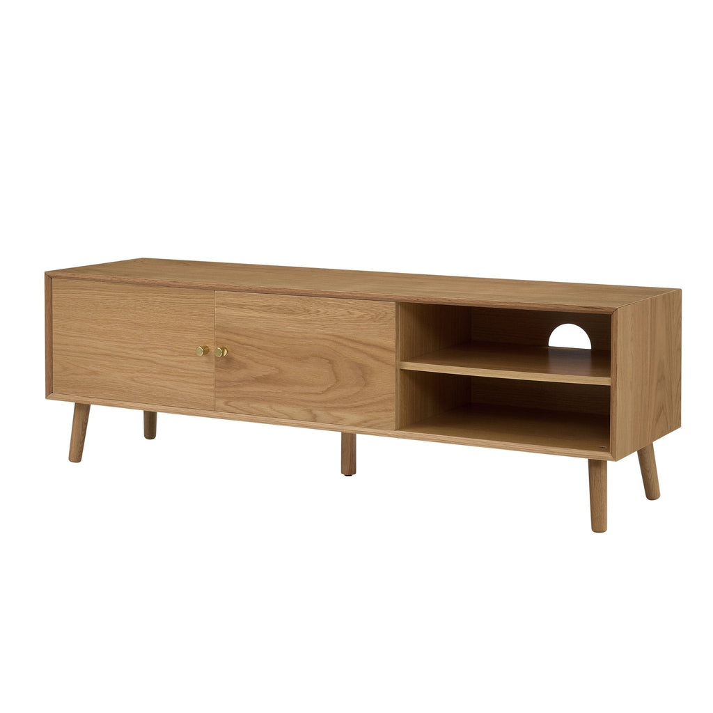 Dusklia - Heidi Oak Tv Unit for TVs up to 60 - Light Wood