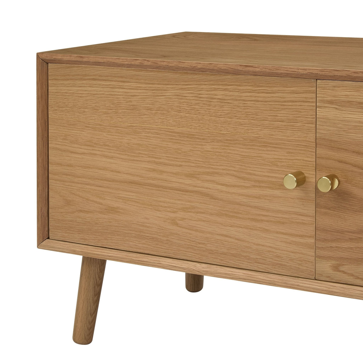 Dusklia - Heidi Oak Tv Unit for TVs up to 60 - Light Wood