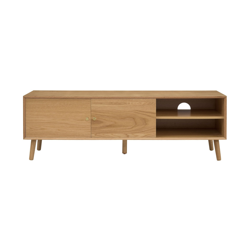 Dusklia - Heidi Oak Tv Unit for TVs up to 60 - Light Wood