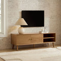 Dusklia - Heidi Oak Tv Unit for TVs up to 60 - Light Wood