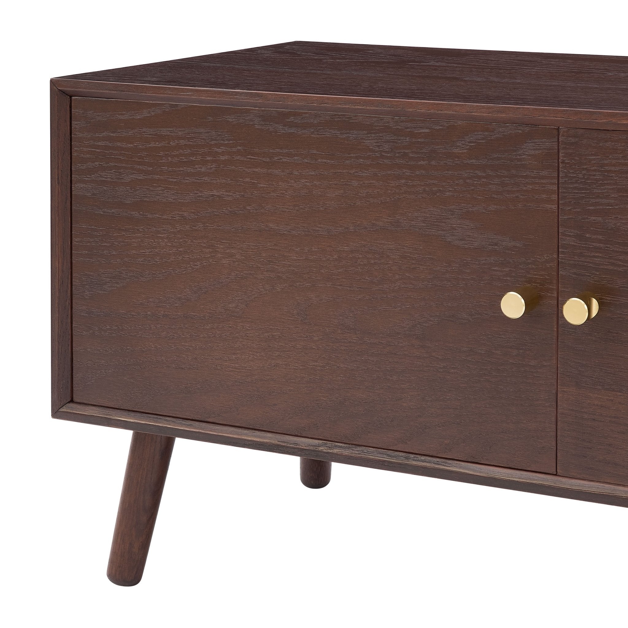 Dusklia - Heidi Oak TV Unit for TVs up to 60- Walnut