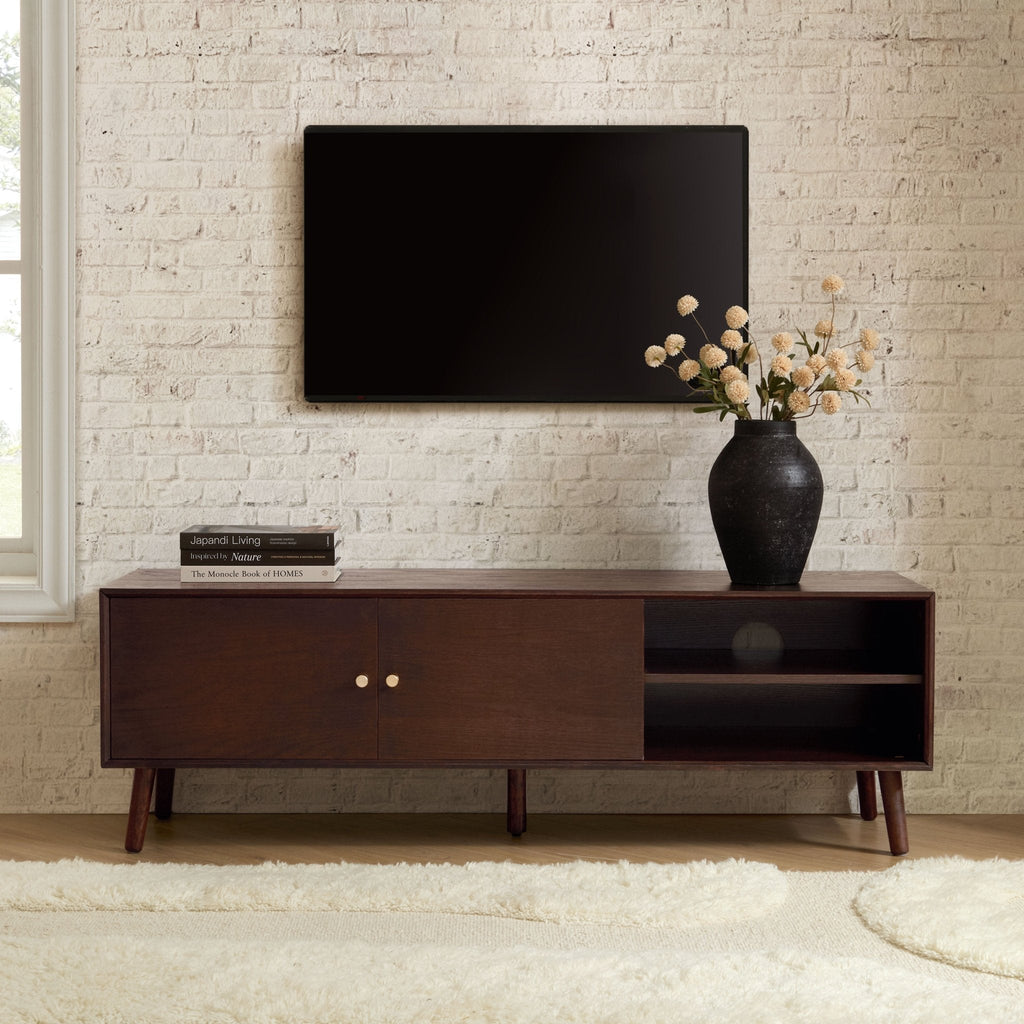 Dusklia - Heidi Oak TV Unit for TVs up to 60- Walnut