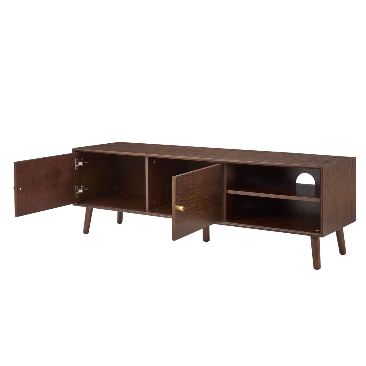 Dusklia - Heidi Oak TV Unit for TVs up to 60- Walnut