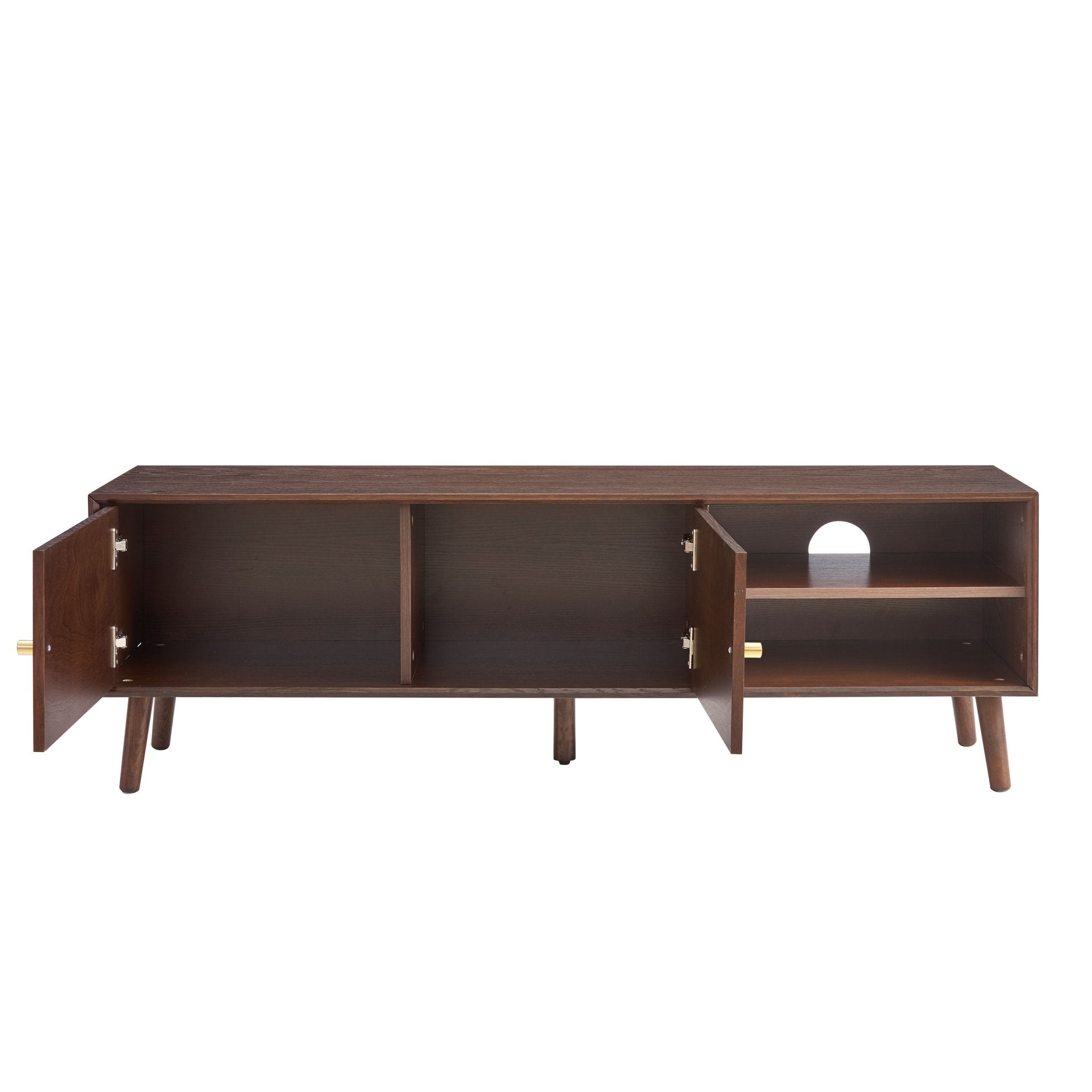 Dusklia - Heidi Oak TV Unit for TVs up to 60- Walnut