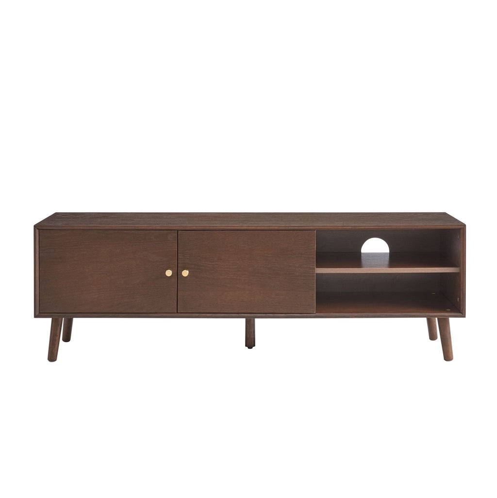 Dusklia - Heidi Oak TV Unit for TVs up to 60- Walnut