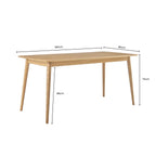 Dusklia - Heidi Solid Oak 4-6 Seater Dining Table - Natural