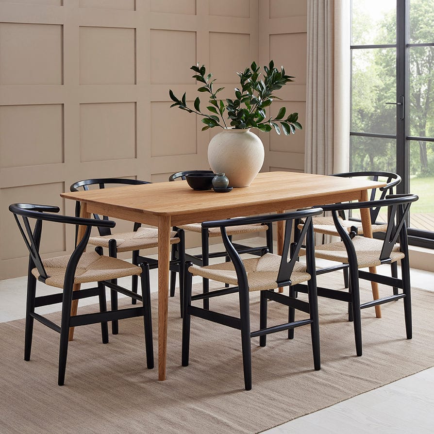 Dusklia - Heidi Solid Oak 4-6 Seater Dining Table - Natural
