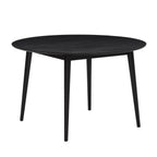 Dusklia - Heidi Solid Oak 4-6 Seater Round Dining Table - Black