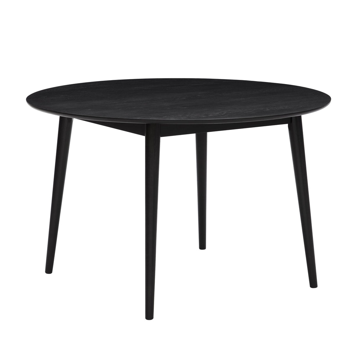 Dusklia - Heidi Solid Oak 4-6 Seater Round Dining Table - Black