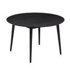 Dusklia - Heidi Solid Oak 4-6 Seater Round Dining Table - Black