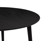 Dusklia - Heidi Solid Oak 4-6 Seater Round Dining Table - Black