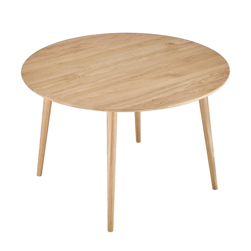 Dusklia - Heidi Solid Oak 4-6 Seater Round Dining Table - Natural