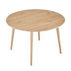 Dusklia - Heidi Solid Oak 4-6 Seater Round Dining Table - Natural