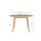 Dusklia - Heidi Solid Oak 4-6 Seater Round Dining Table - Natural