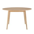 Dusklia - Heidi Solid Oak 4-6 Seater Round Dining Table - Natural