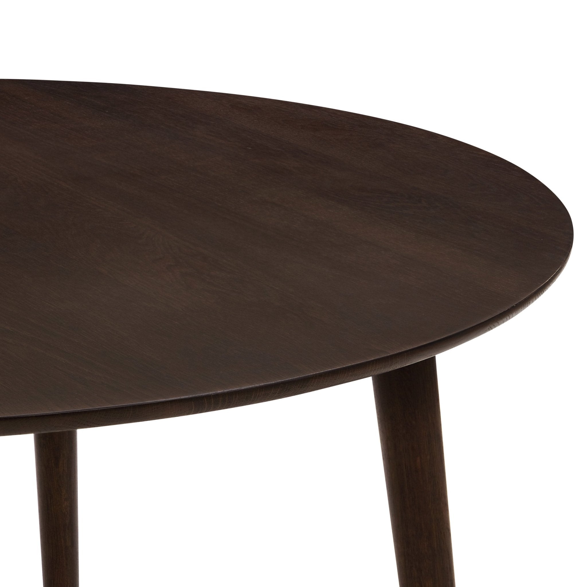 Dusklia - Heidi Solid Oak 4-6 Seater Round Dining Table - Walnut