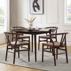 Dusklia - Heidi Solid Oak 4-6 Seater Round Dining Table - Walnut