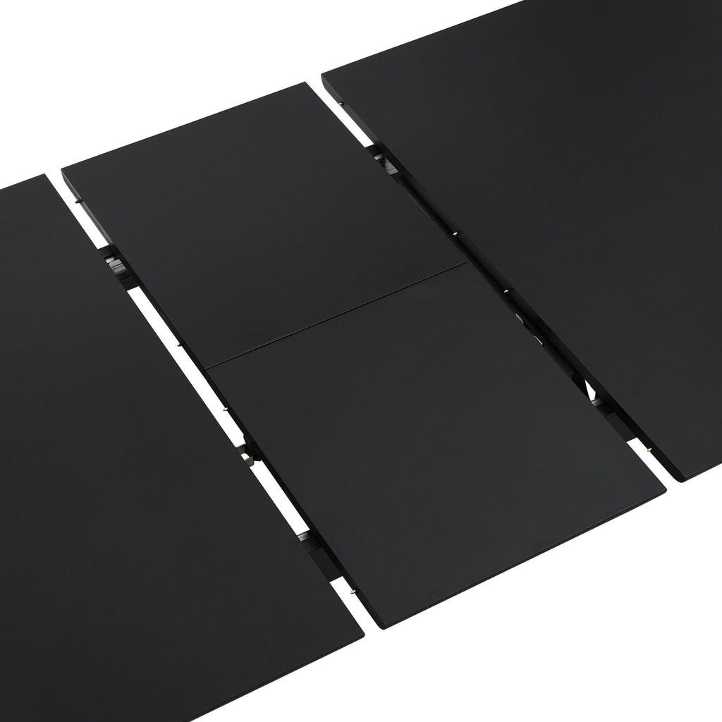 Dusklia - Heidi Oak 4-8 Seater Extendable Dining Table - Black
