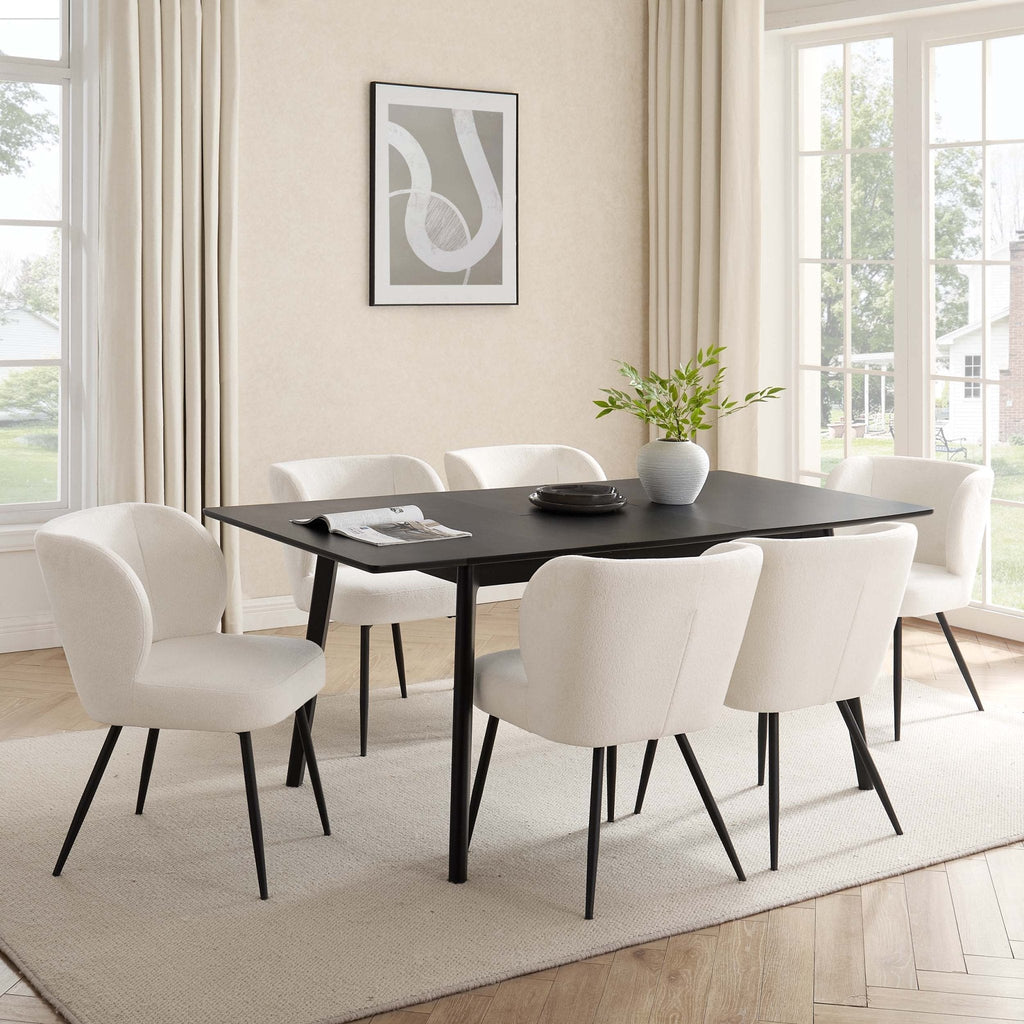 Dusklia - Heidi Oak 4-8 Seater Extendable Dining Table - Black