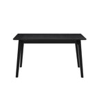 Dusklia - Heidi Oak 4-8 Seater Extendable Dining Table - Black
