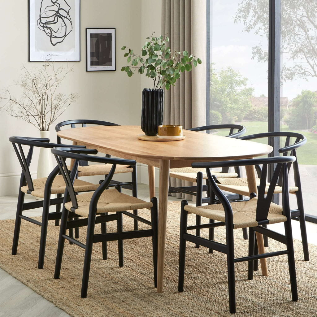 Dusklia - Heidi Solid Oak Oval 4-6 Seater Dining Table - Natural