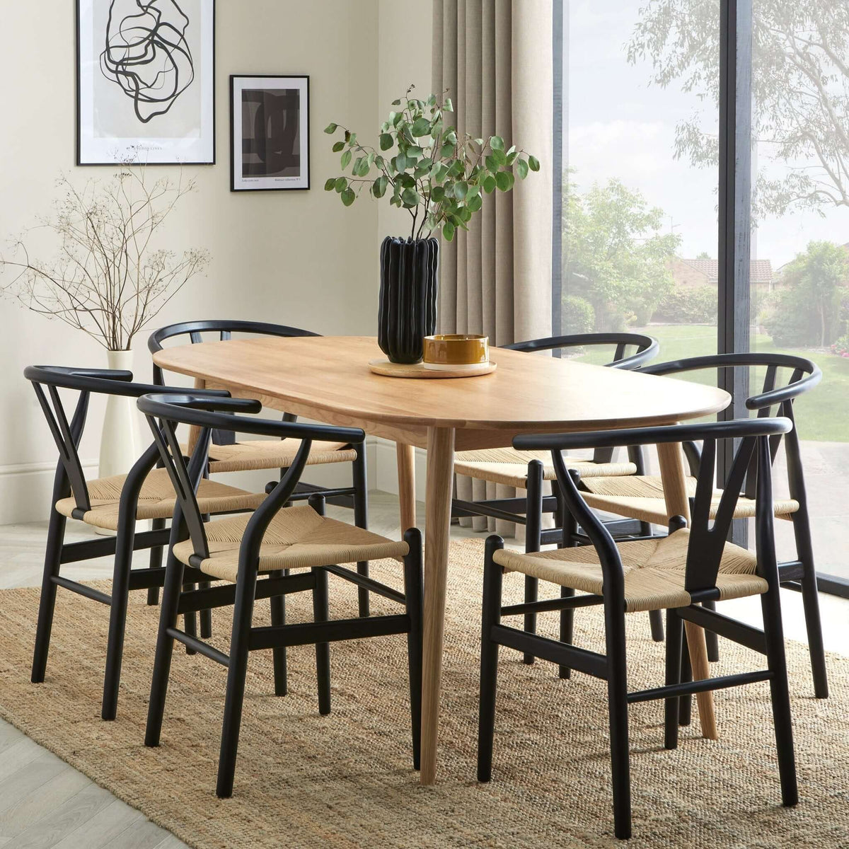 Dusklia - Heidi Solid Oak Oval 4-6 Seater Dining Table - Natural