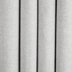Dusklia - Herringbone Thermal Blackout Eyelet Curtains - Light Grey