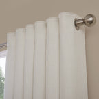 Dusklia - Herringbone Thermal Blackout Eyelet Curtains - Off White