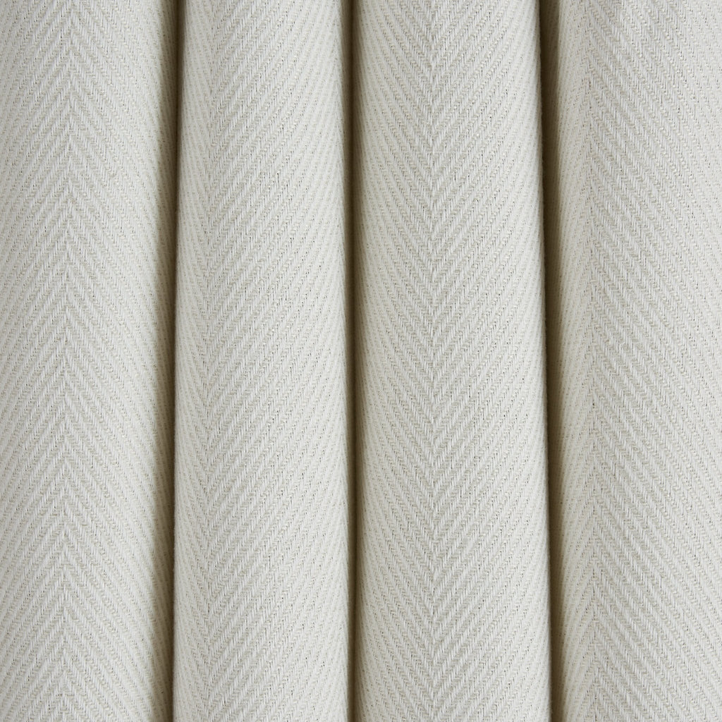 Dusklia - Herringbone Thermal Blackout Eyelet Curtains - Off White